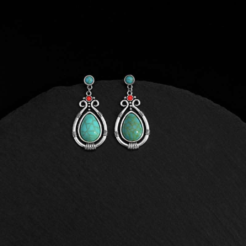 Vintage Türkis Wassertropfen Ohrringe für Stärke &amp; Balance