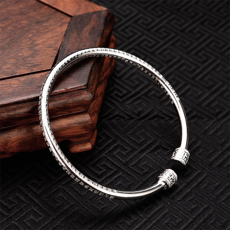 Buddha-Armband mit Hakenkreuzmuster aus weißem Kupfer für Glück und Ausgeglichenheit