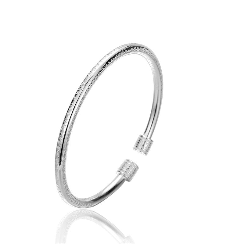 Buddha-Armband mit Hakenkreuzmuster aus weißem Kupfer für Glück und Ausgeglichenheit