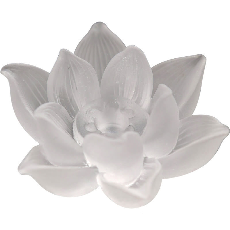 Weißer Lotus Liuli Kristall-Räuchergefäß zur Meditation