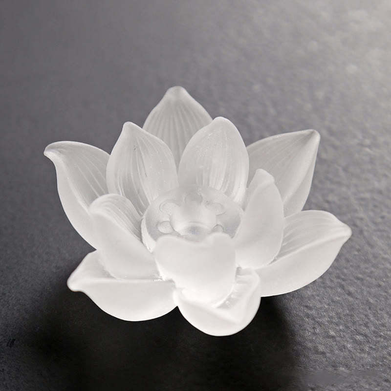 Weißer Lotus Liuli Kristall-Räuchergefäß zur Meditation