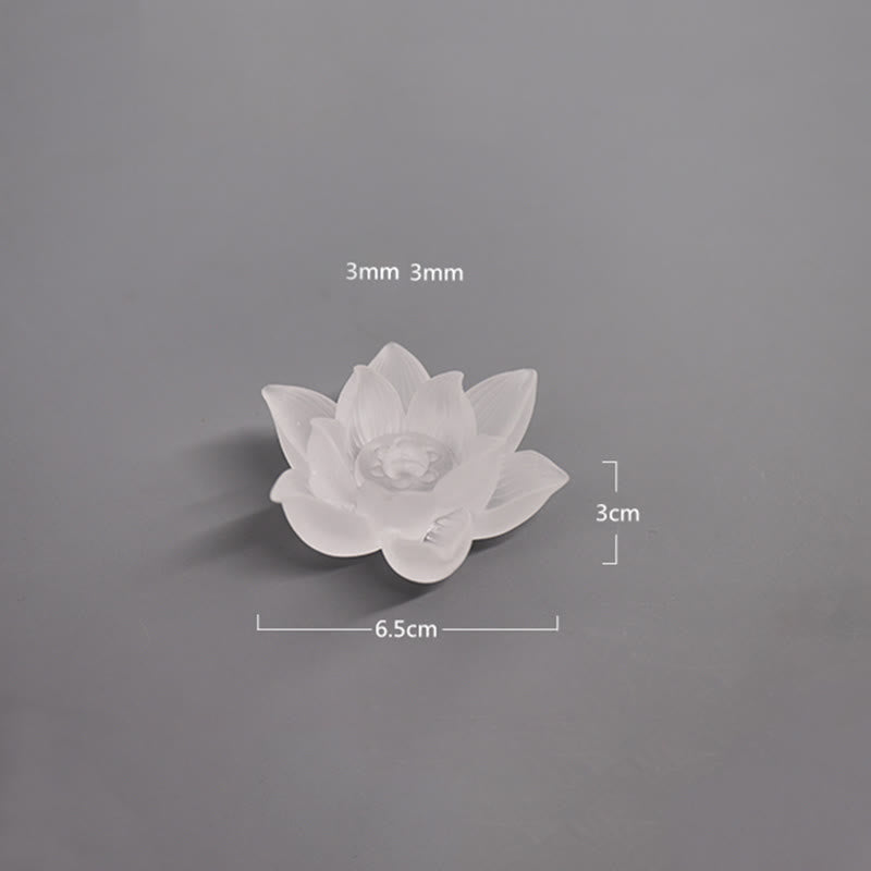 Weißer Lotus Liuli Kristall-Räuchergefäß zur Meditation