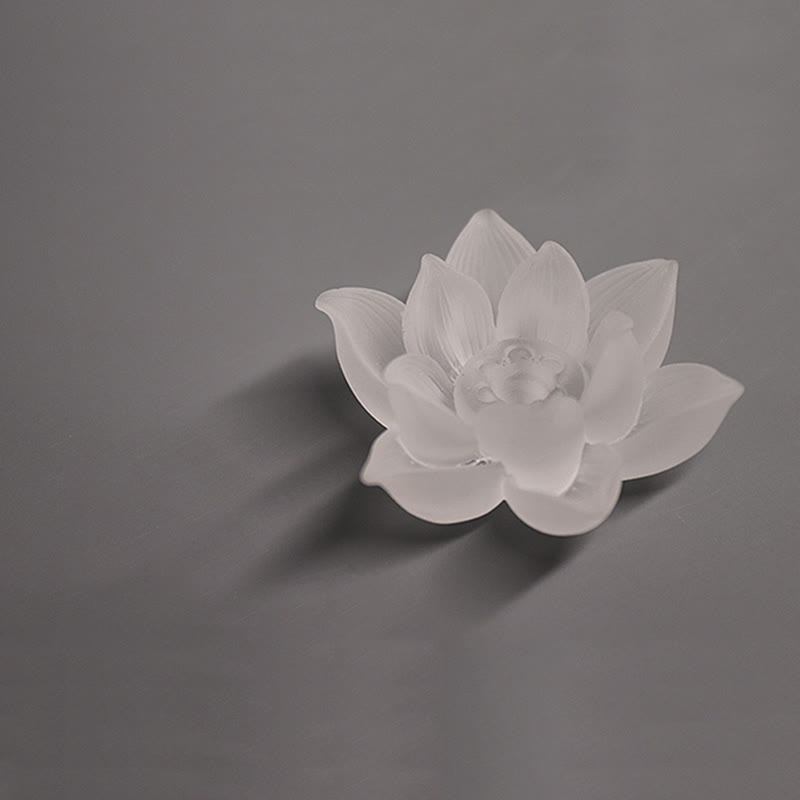 Weißer Lotus Liuli Kristall-Räuchergefäß zur Meditation