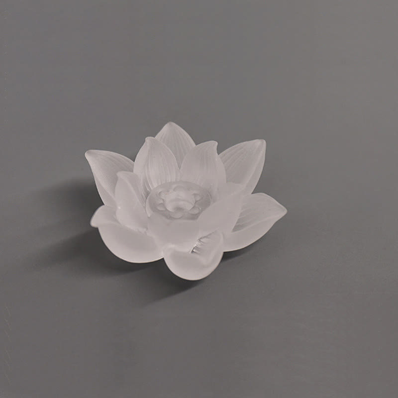 Weißer Lotus Liuli Kristall-Räuchergefäß zur Meditation