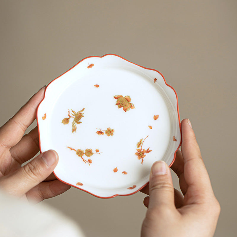 Weißes Gaiwan-Set aus Porzellan für Zen-Dekor und Teerituale