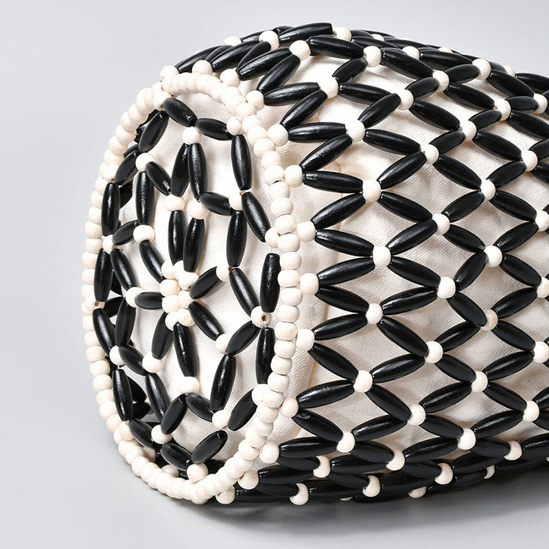 Eimer-Umhängetasche aus Holzperlen für spirituelle Accessoires