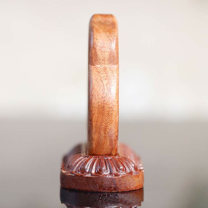 Buddha-Statue aus Holz, 7 x 7,5 cm, Serenity Guru Rinpoche-Figur