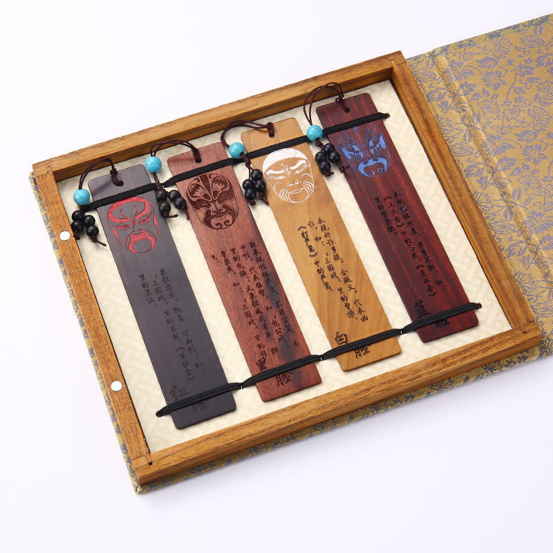 Lesezeichen-Set aus Holz mit vier Jahreszeiten | Zen-Dekor-Geschenk