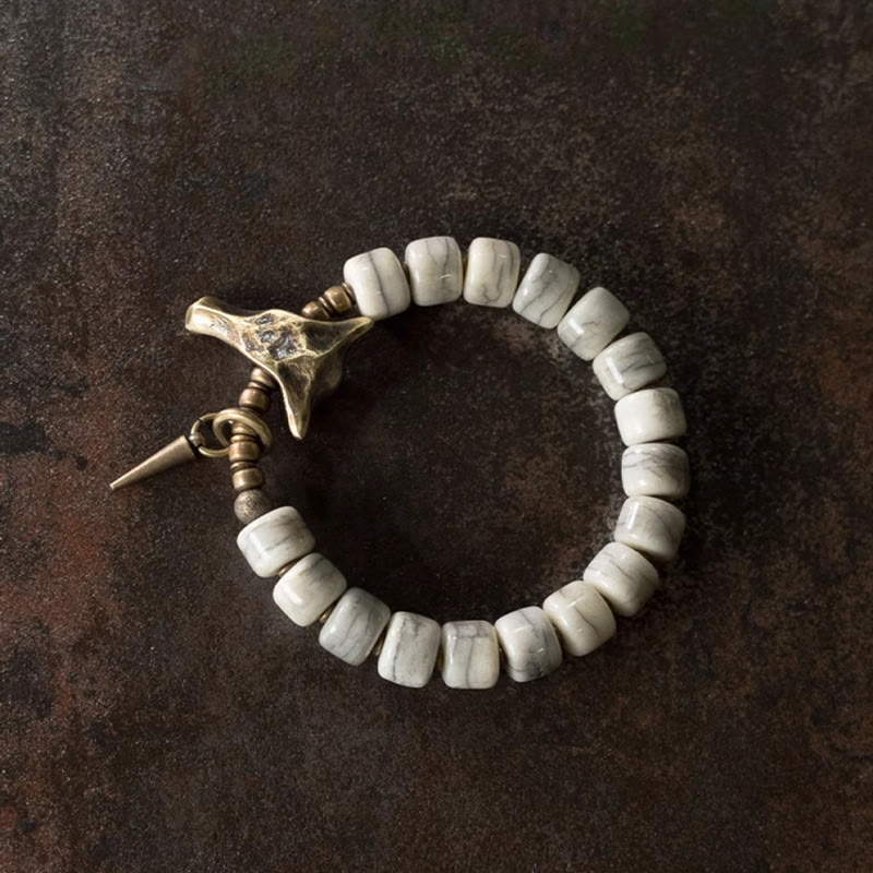 Yak Bone Kupfer Balance Armband für spirituellen Schutz