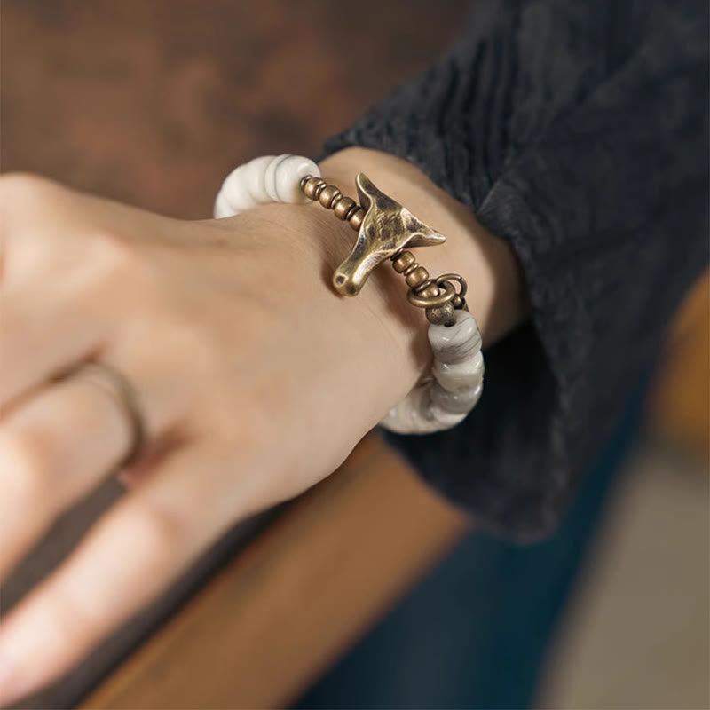 Yak Bone Kupfer Balance Armband für spirituellen Schutz