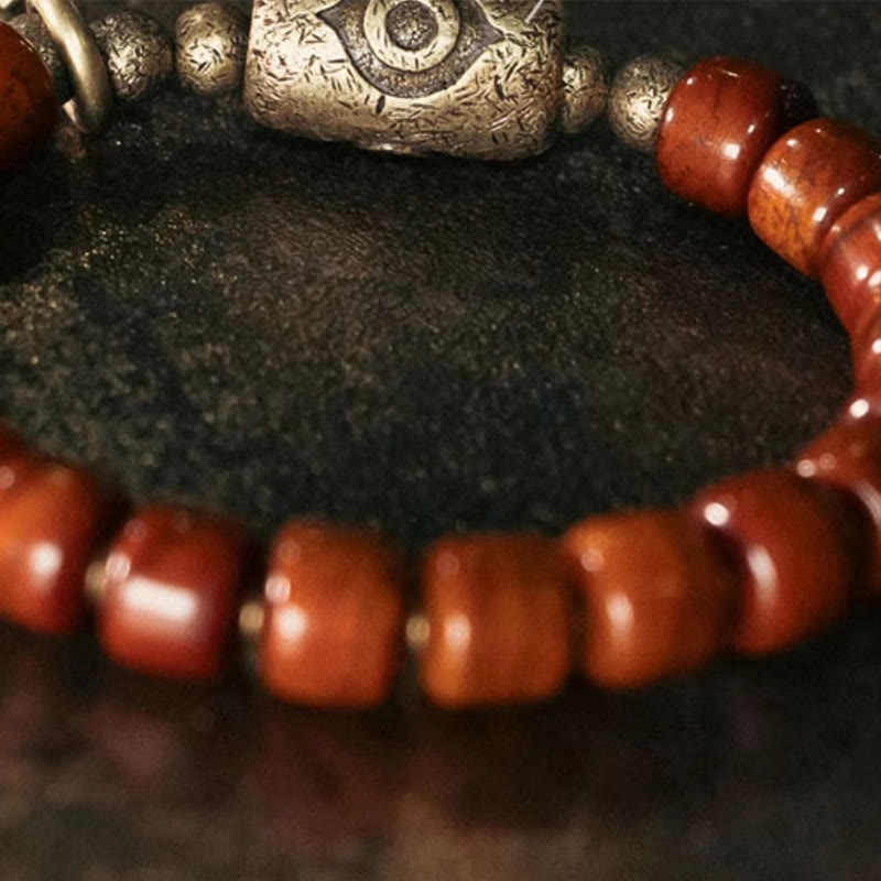 Yak-Knochen-Kupfer-Armband für spirituellen Schutz, 14–17,5 cm