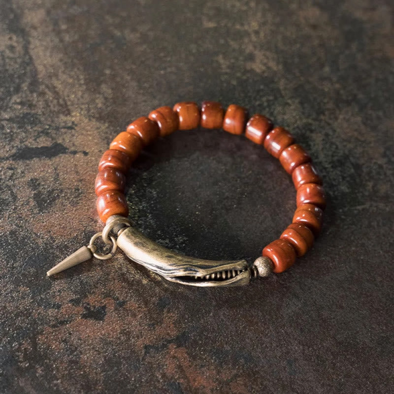 Yak-Knochen-Kupfer-Stärke-Spirituelles Armband 14–17,5 cm