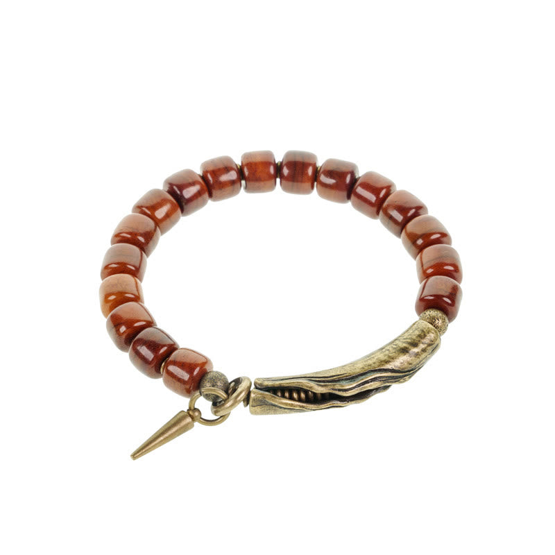 Yak-Knochen-Kupfer-Stärke-Spirituelles Armband 14–17,5 cm