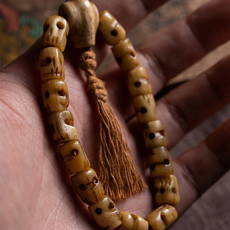 Spirituelles Armband aus Yakknochen | Schutz &amp; Energieausgleich