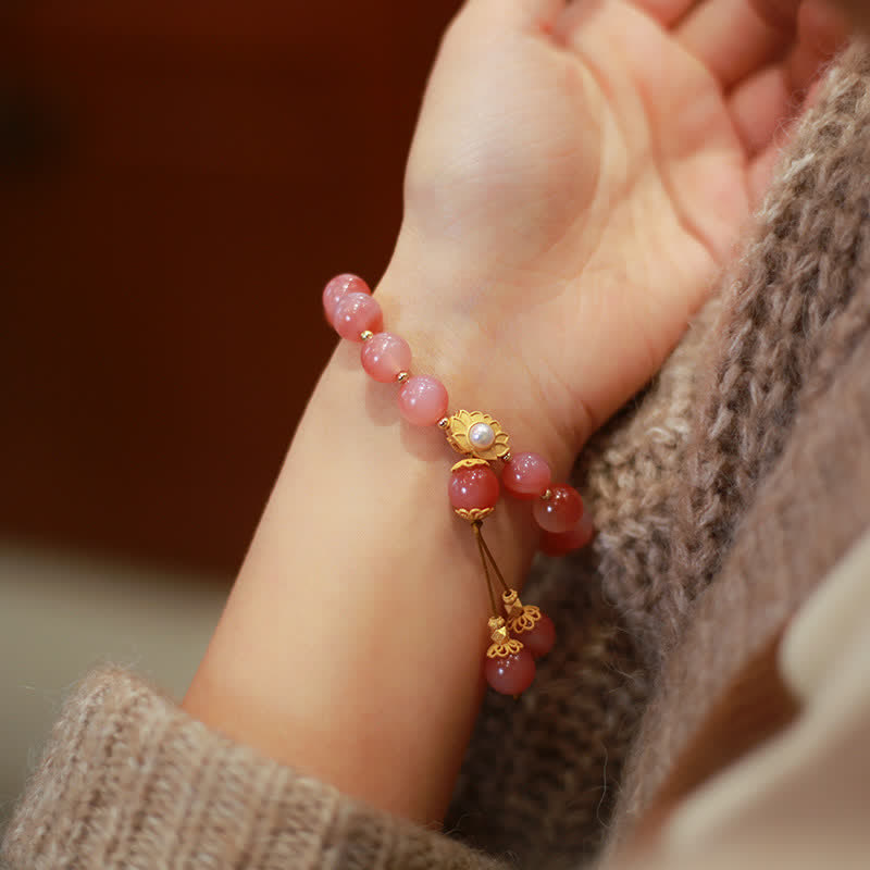 Yanyuan Achat Lotusblume Erleuchtungsarmband