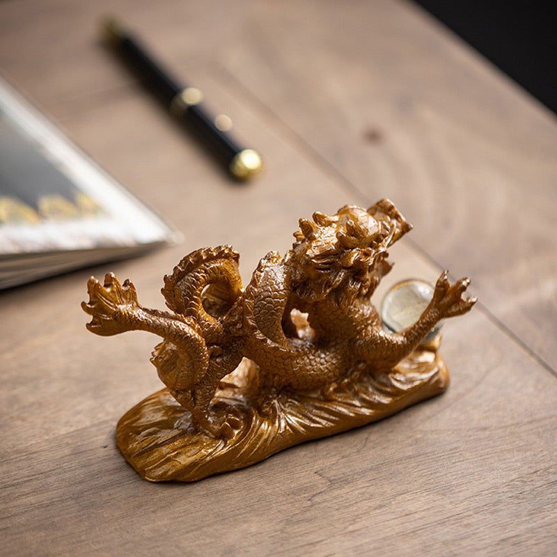 Teehaustierfigur aus Kunstharz mit Farbwechsel zum Jahr des Drachen
