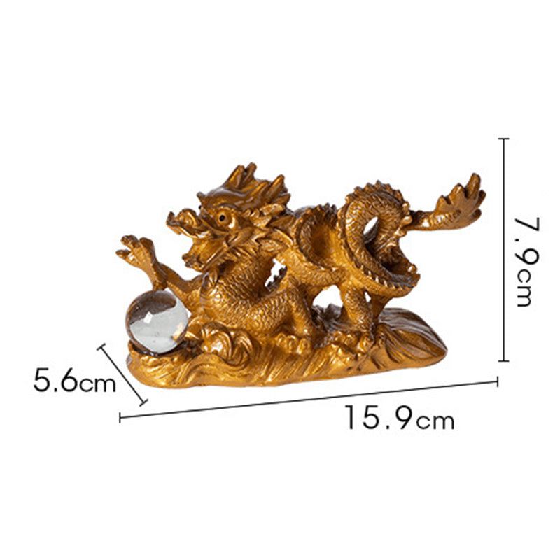 Teehaustierfigur aus Kunstharz mit Farbwechsel zum Jahr des Drachen