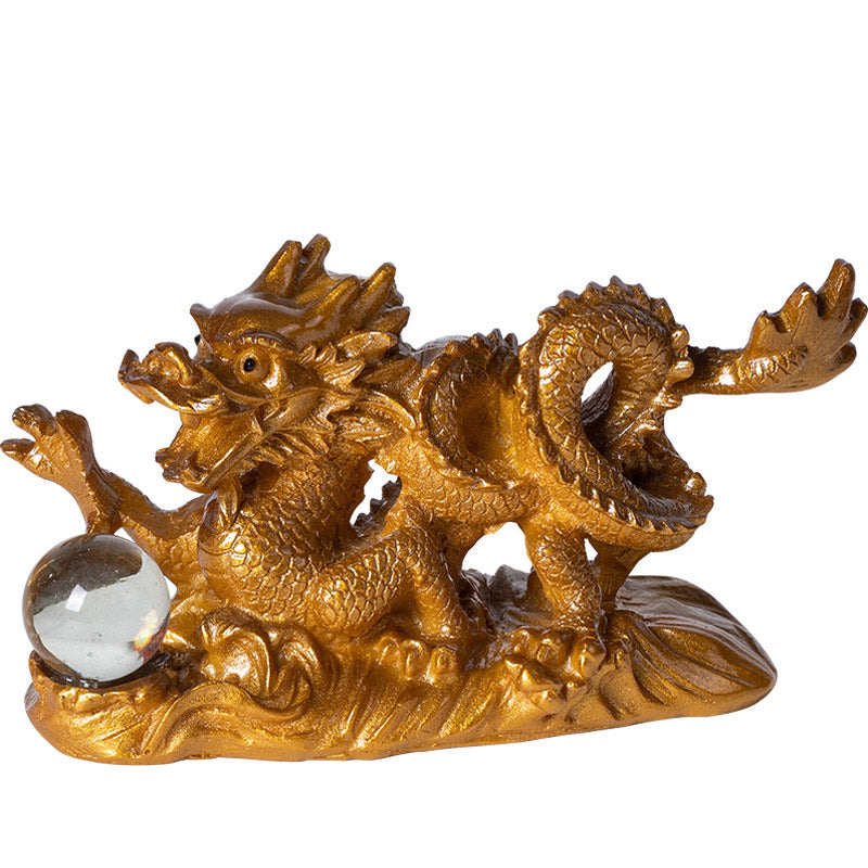 Teehaustierfigur aus Kunstharz mit Farbwechsel zum Jahr des Drachen
