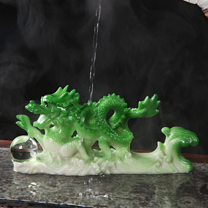 Harzfigur „Jahr des Drachen“ | Statue für spirituelles Glück