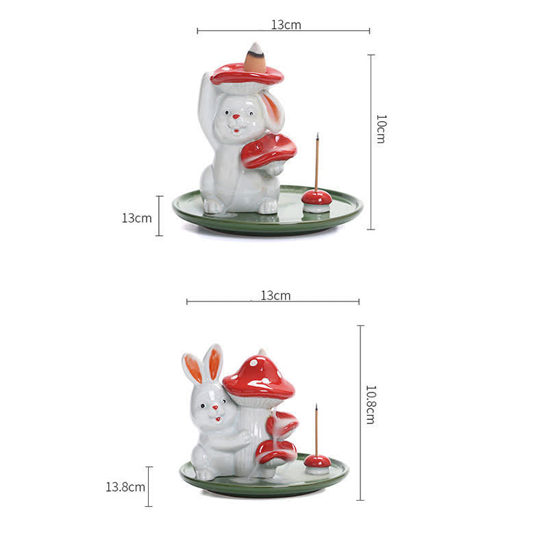 Keramik-Räuchergefäß „Jahr des Hasen“ mit Hasen-Design