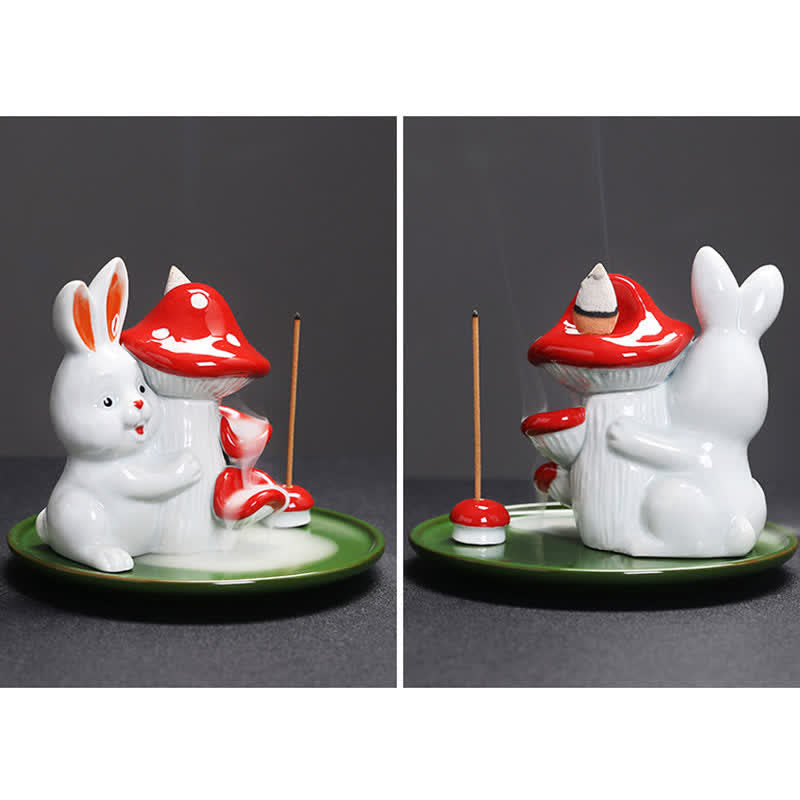 Keramik-Räuchergefäß „Jahr des Hasen“ mit Hasen-Design