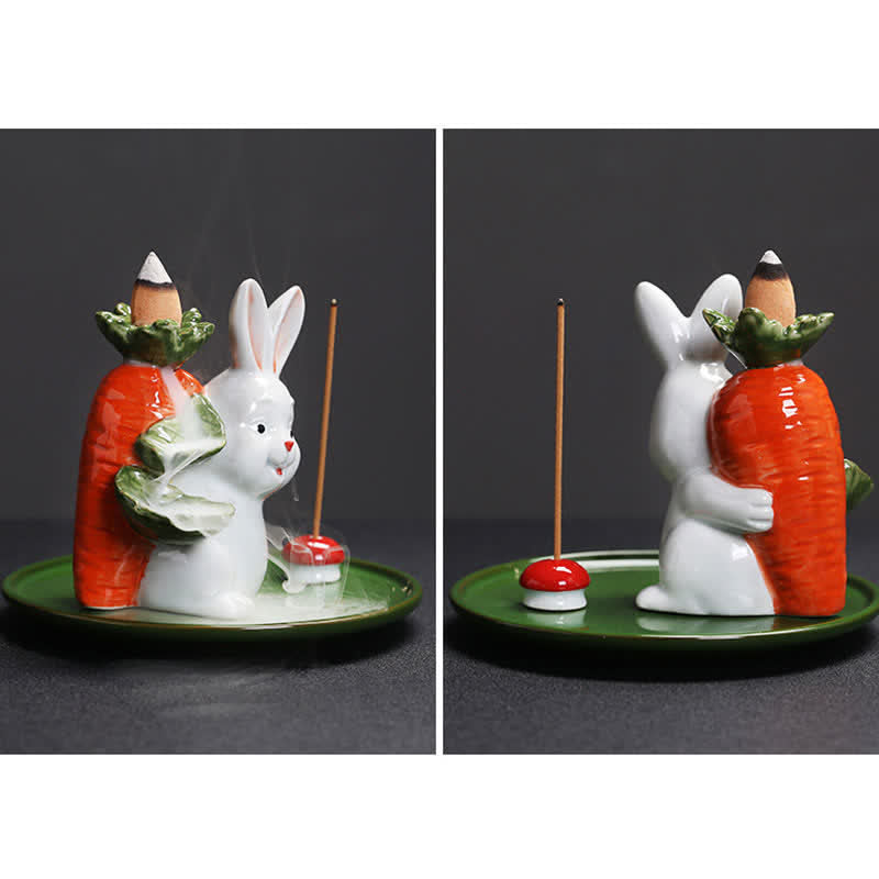 Keramik-Räuchergefäß „Jahr des Hasen“ mit Hasen-Design