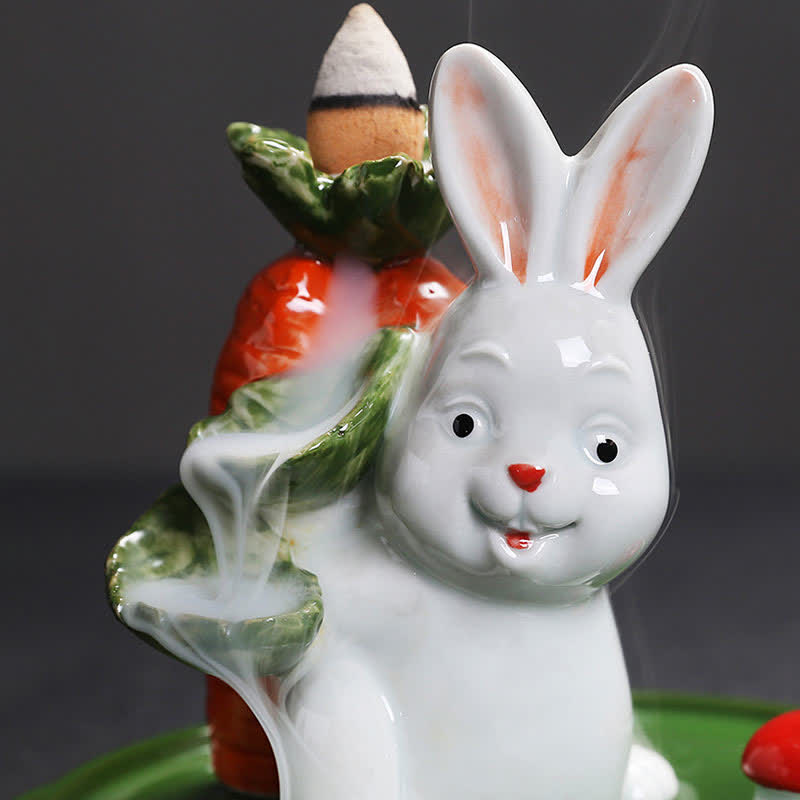 Keramik-Räuchergefäß „Jahr des Hasen“ mit Hasen-Design
