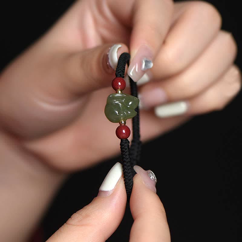 Jahr des Hasen Hetian Jade Fülle Armband