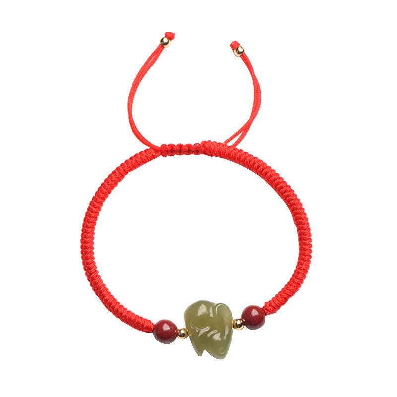 Jahr des Hasen Hetian Jade Fülle Armband