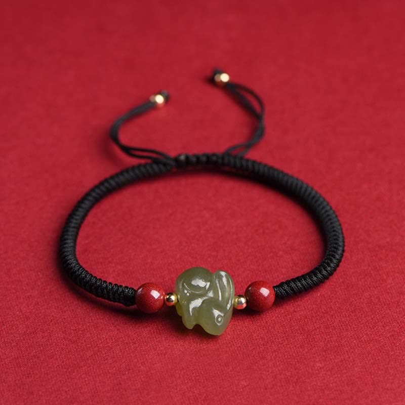 Jahr des Hasen Hetian Jade Fülle Armband