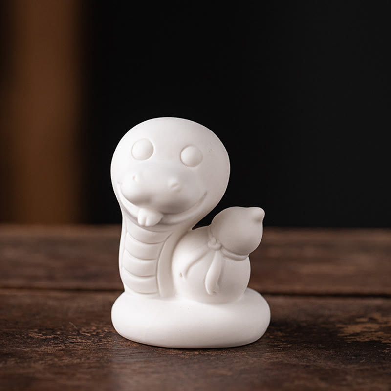 Keramikfigur aus Kürbis und Barren zum Jahr der Schlange