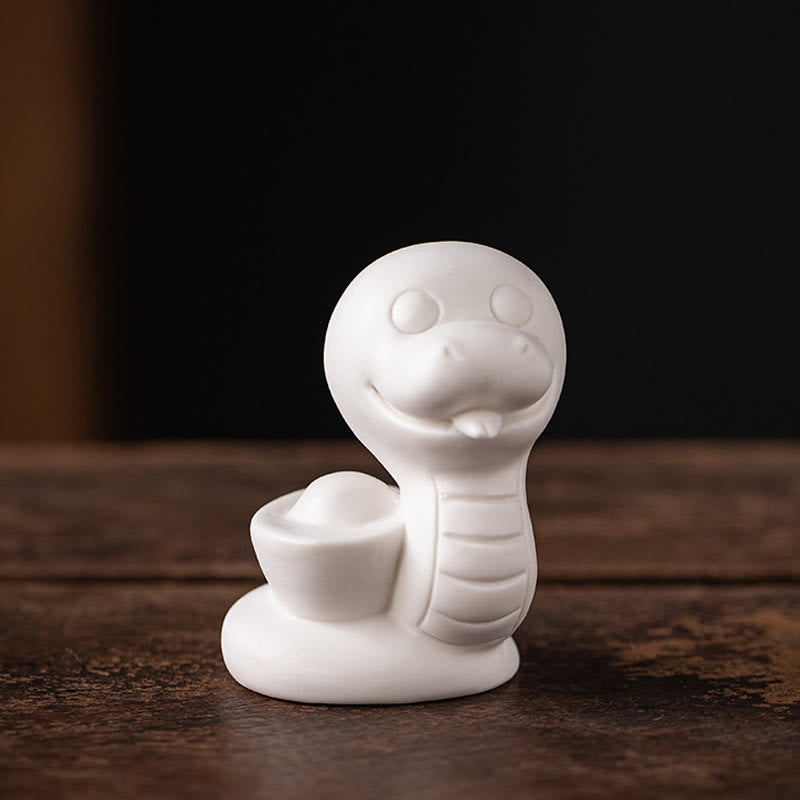 Keramikfigur aus Kürbis und Barren zum Jahr der Schlange