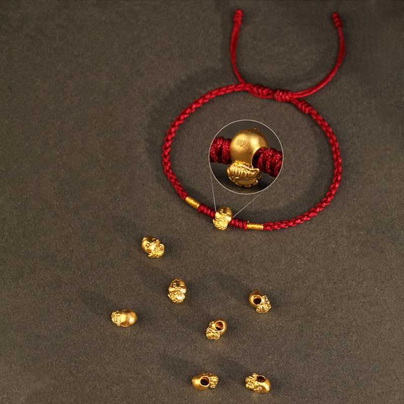 Glücksarmband Jahr der Schlange 999 Gold