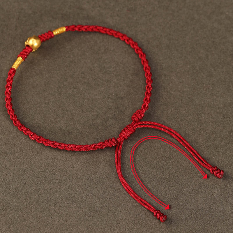 Glücksarmband Jahr der Schlange 999 Gold