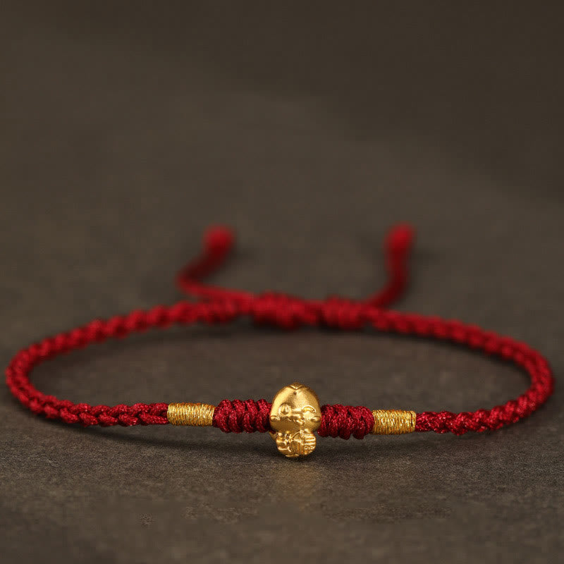 Glücksarmband Jahr der Schlange 999 Gold