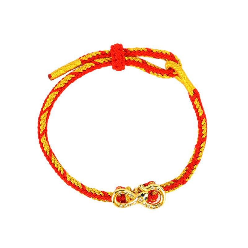 Jahr der Schlange Rote Schnur Glück Geflochtenes Armband