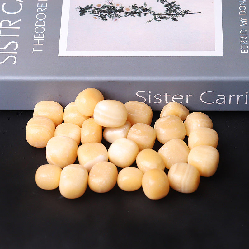 Yellow Jade Crystal Cube 0.95 inch Healing Stone