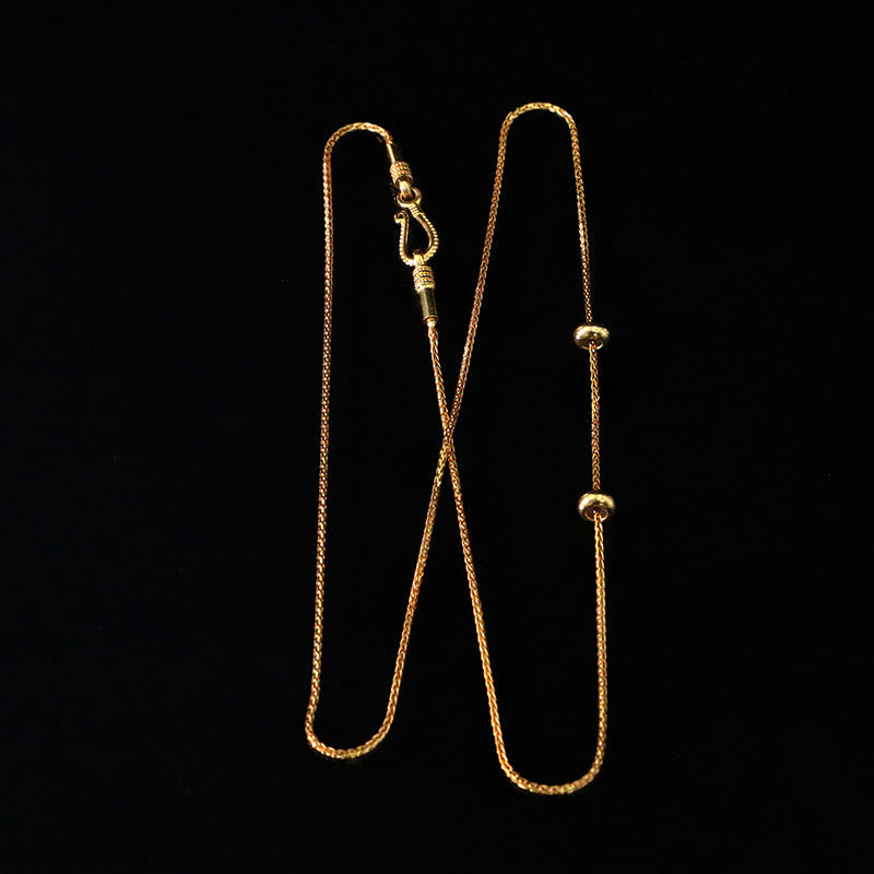 Gelbe Jambhala-Halskette aus 925er Sterlingsilber mit spirituellem Schutz