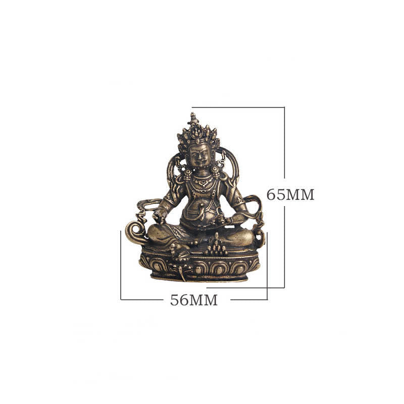 Gelbe Jambhala-Buddha-Statue aus Kupfer | Gelassenheit und Glück