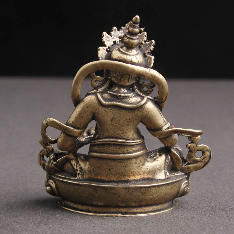 Gelbe Jambhala-Buddha-Statue aus Kupfer | Gelassenheit und Glück