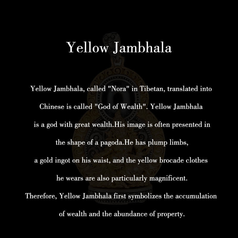 Gelber Jambhala Om Mani Padme Hum Halskettenanhänger