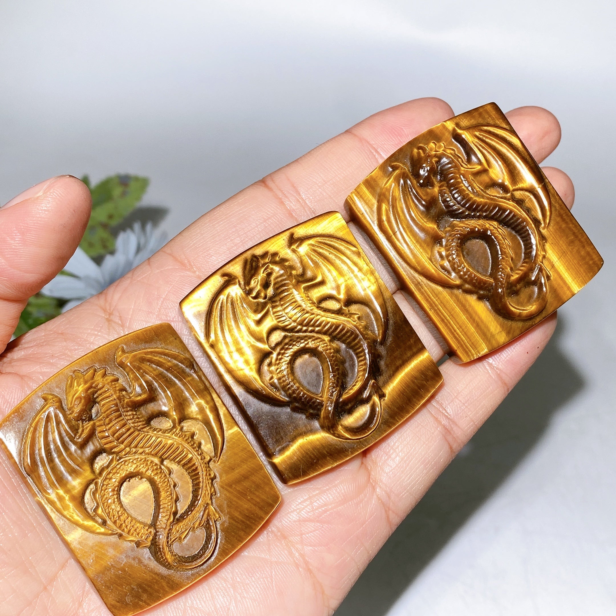 Yellow Tiger Eye Crystal Animal Carvings 1.6-2.1 Inch