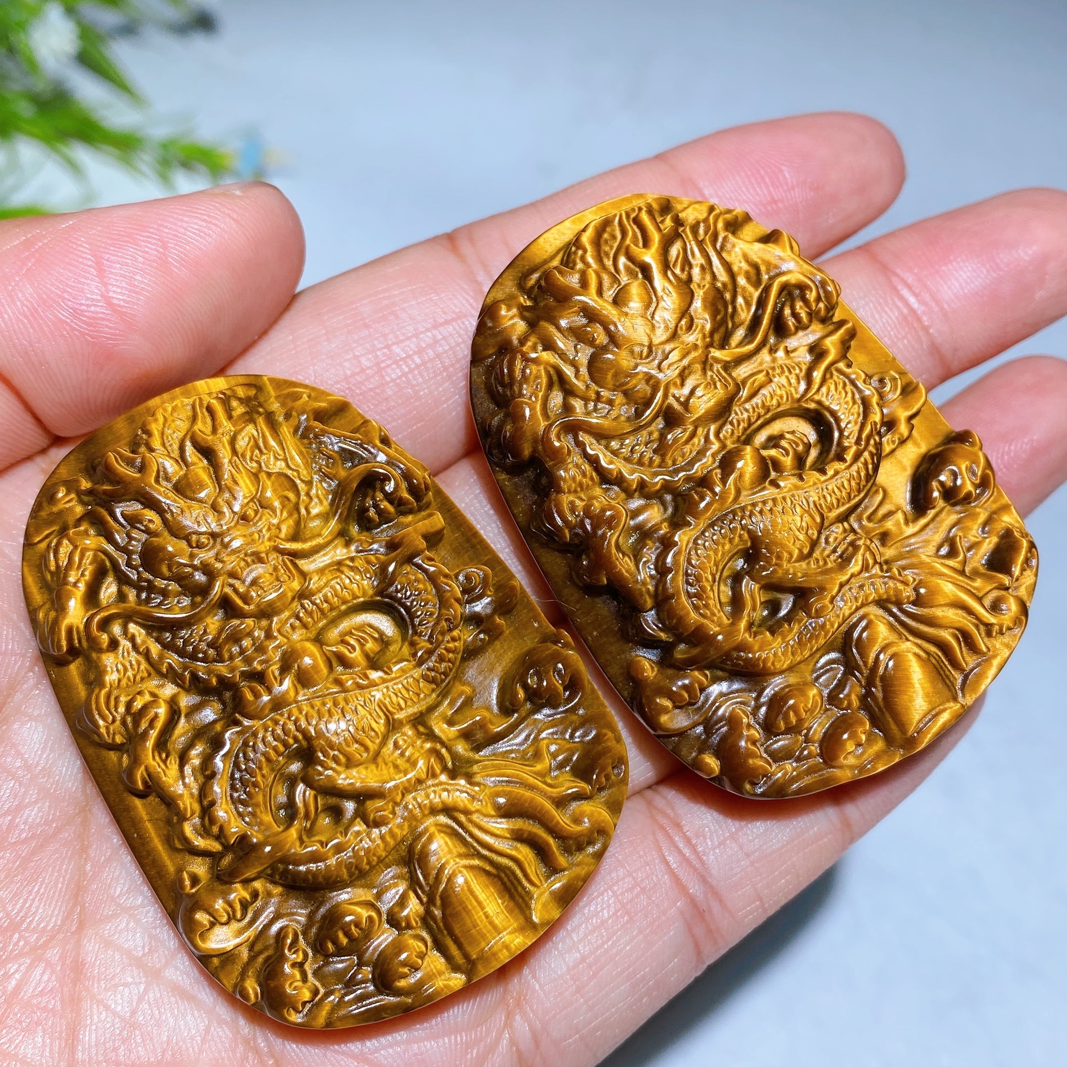 Yellow Tiger Eye Crystal Animal Carvings 1.6-2.1 Inch