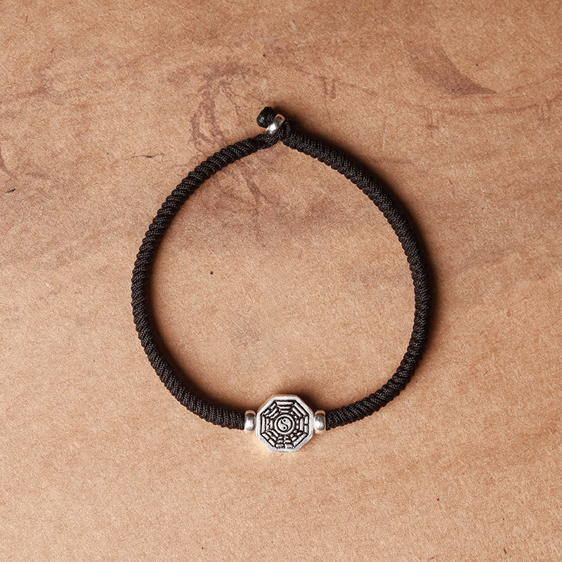 Yin-Yang-Zinnober-Konzentrationsarmband, 6 mm Schnur