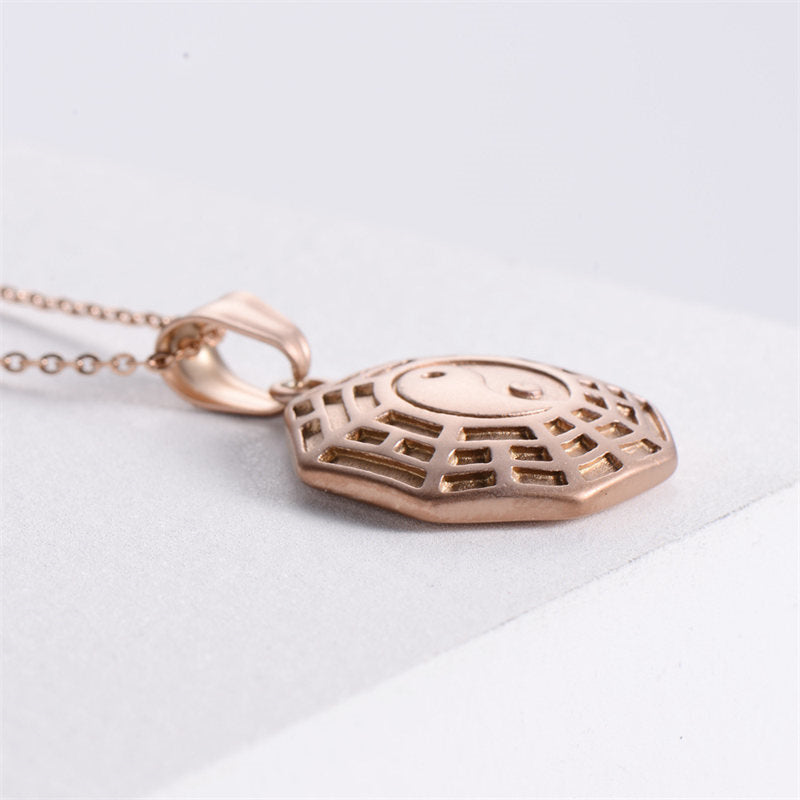 Yin Yang Titanstahl Balance und Harmonie Halskette