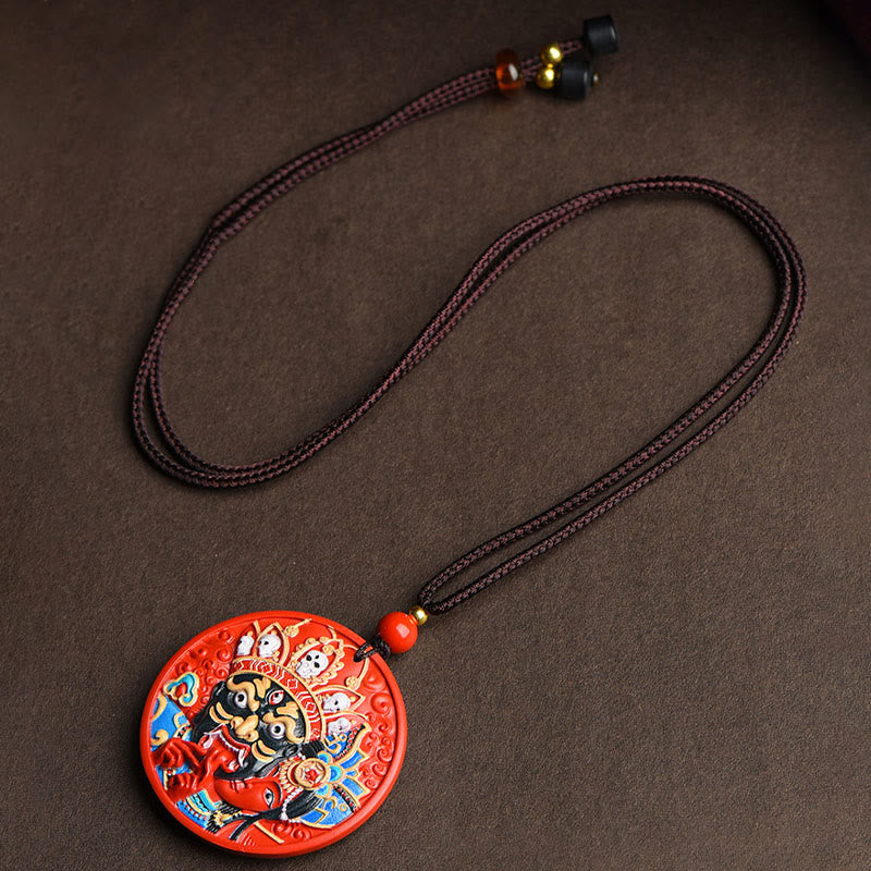 Zakiram Zinnober Göttin des Reichtums Halskette Anhänger