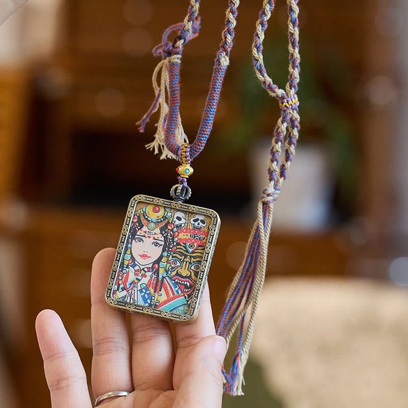 Zakiram Göttin des Reichtums Spiritueller Halskettenanhänger