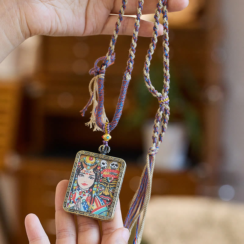 Zakiram Göttin des Reichtums Spiritueller Halskettenanhänger