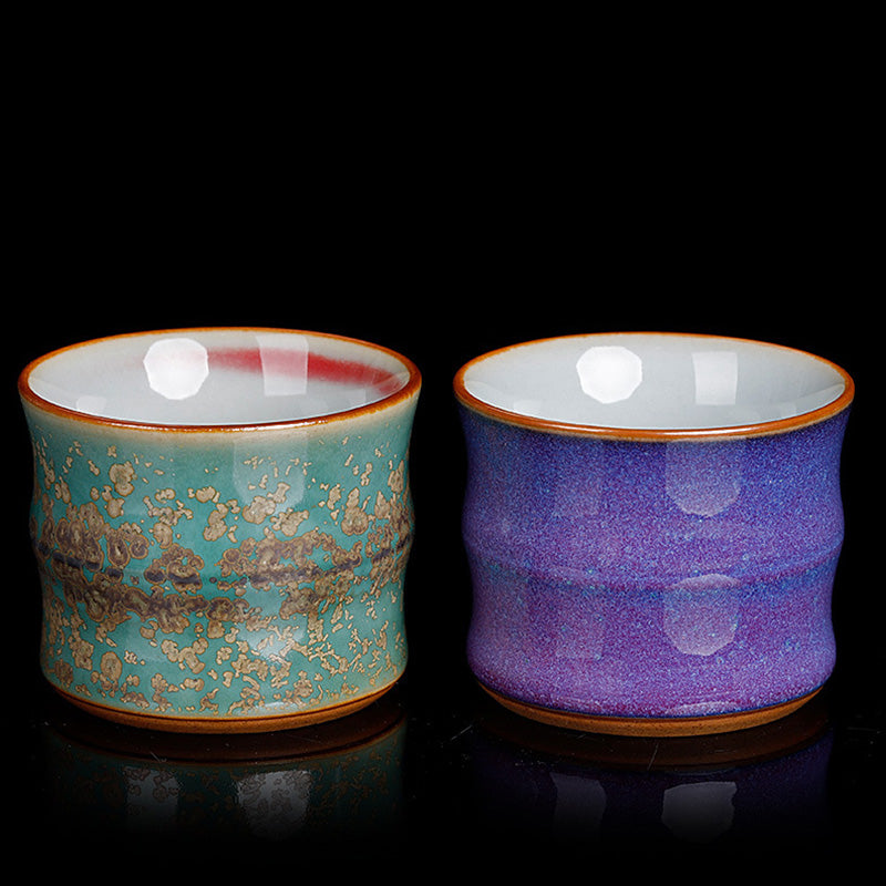 Zen-Teetasse aus Keramik und Bambus, 80 ml, für Kung-Fu-Teerituale