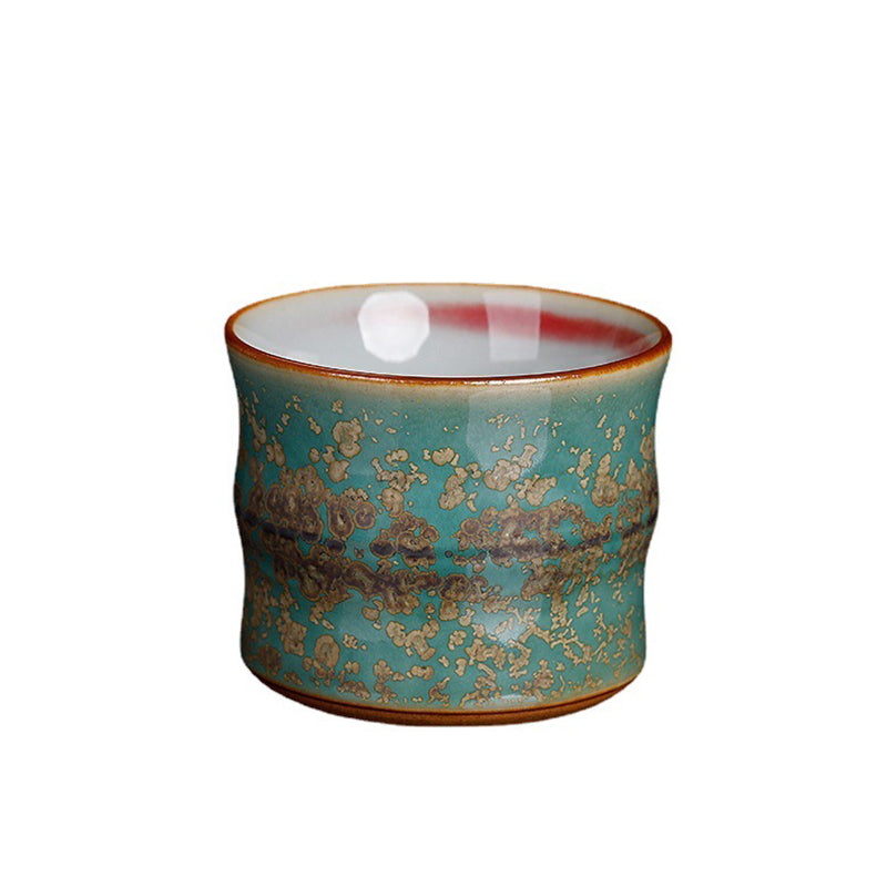 Zen-Teetasse aus Keramik und Bambus, 80 ml, für Kung-Fu-Teerituale